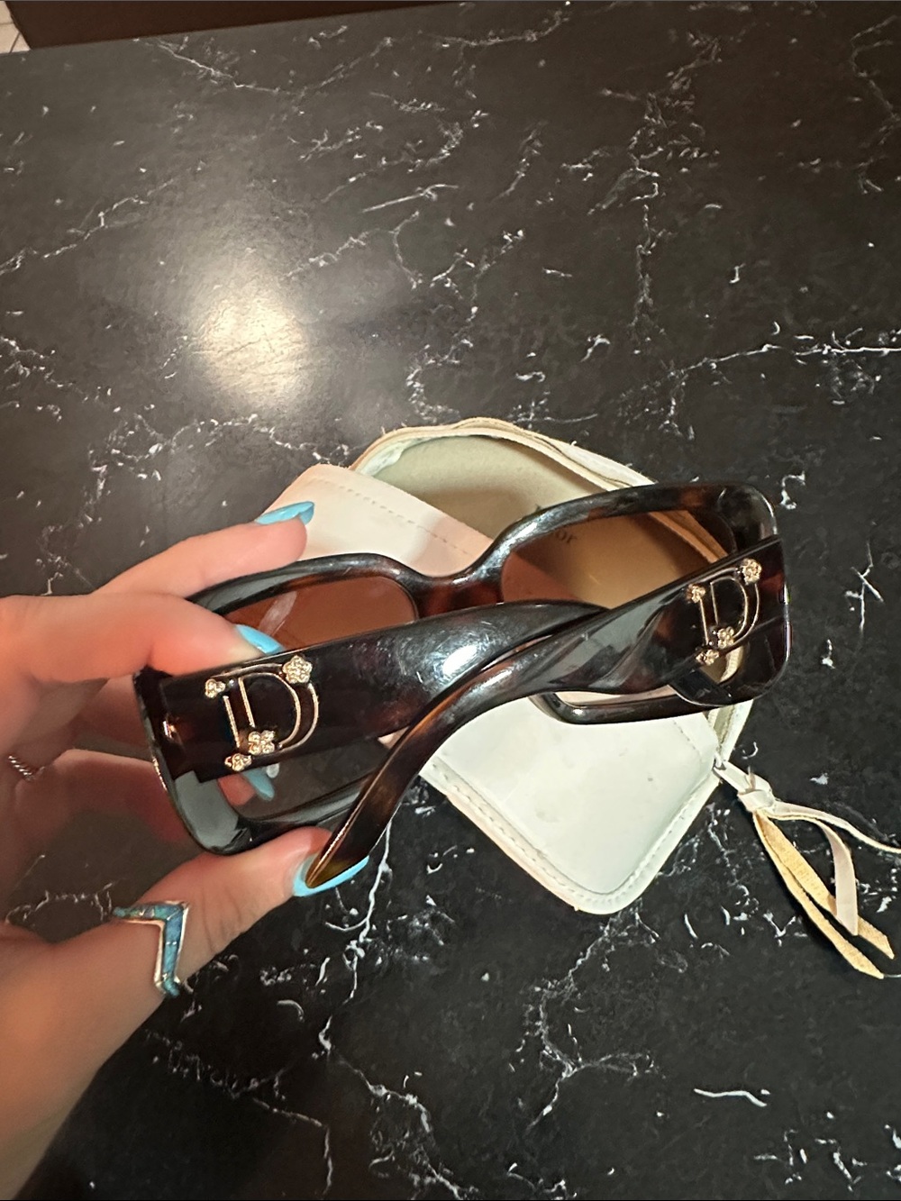 Christian Dior Tortoiseshell Square Sunglasses - Picture 4 of 12